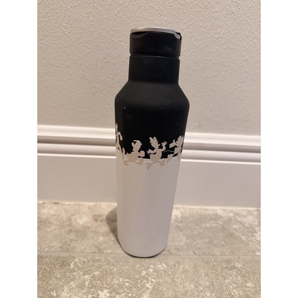 2026 Disney Parks Black & White Mickey & Friends Fab 7 Corkcicle Tumbler NEW